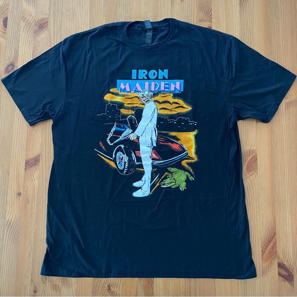 Iron Maiden Vice Is Nice XL Gildan Softstyle Black Graphic T-Shirt New